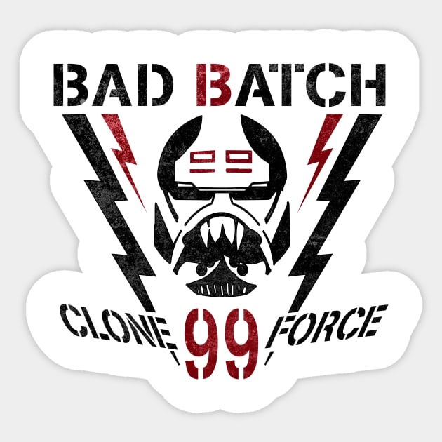 Bad Batch #Cloneforce99 Logo Sticker by Galactee 99